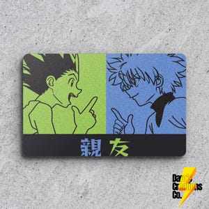 Pegatina de vinilo para tarjeta personalizada de anime, holográfica/no holográfica