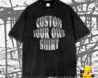 Stwórz własny projekt koszulki, koszula vintage, koszulka retro anime, graficzna koszulka unisex anime, oversize'owa koszula z efektem sprania kwasem