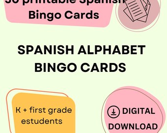 Spanish alphabet bingo cards | Bingo del alfabeto | Spanish for children | Spanish games|