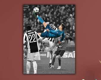 Cristiano Ronaldo canvas CR7 poster Ronaldo print kunst voetbal canvas muur kunst Cristiano Ronaldo schilderij sport canvas kunst kinderkamer kunst