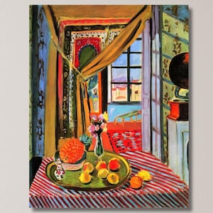 Henri Matisse İnterior At Nice Canvas Henri Matisse Poster Henri Matisse Room Decor Modern Art Gift Of Office Decor Wall Art Museum Painting