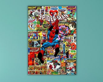 Spiderman canvas muurkunst Spidern, Spiderman Comic, boeken dekken SpiderMan poster, man muur decor kinderen geschenken Spiderman poster, man Cave cadeau