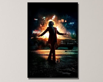 Joker Canvas Poster Art Joker Canvas Art Joker Office Decor Best Joker Movies Prints Gift For Joker Fans Joker Wall Art Man Cave Decor Gift