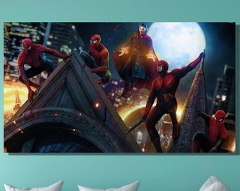 Spider-Man poster, Spider-Man canvas, Spider-Man muur decor, gamer room decor, film game verf kunst, cadeau van kinderkamer, Spider-man muur kunst print, png