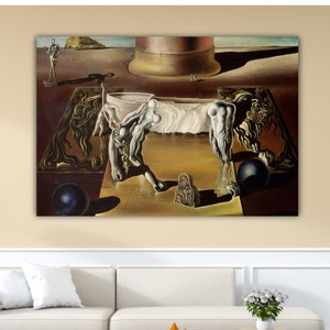 Salvador Dali Woman - Horse Painting Salvador Dali Wall Art Ready to Hang Canvas Surrealistic Poster Salvador Dali Print Gift Of Home Art