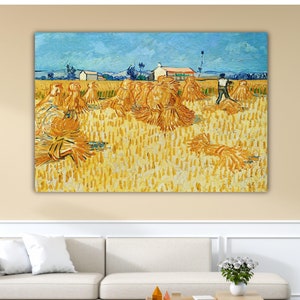 Affiche Vincent Van Gogh de Ernte İn Der Provénce, toile Vincent Van Gogh, impression Van Gogh, toile moderne, très grande toile, cadeau d'art déco