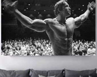 Arnold Schwarzenegger Canvas Poster ArtArnold Schwarzenegger Poster Print Art,Gym Motivation Canvas Print Art,Fitness Room Decor Print Art
