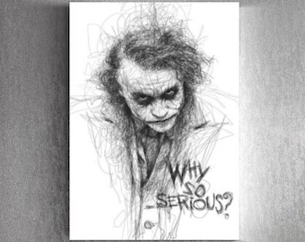 Joker Why So Serious Canvas Poster,Joker Why So Serious Canvas Art,Joker Why So Serious Posters,Best Joker Movies Prints,Gift for Joker Fans