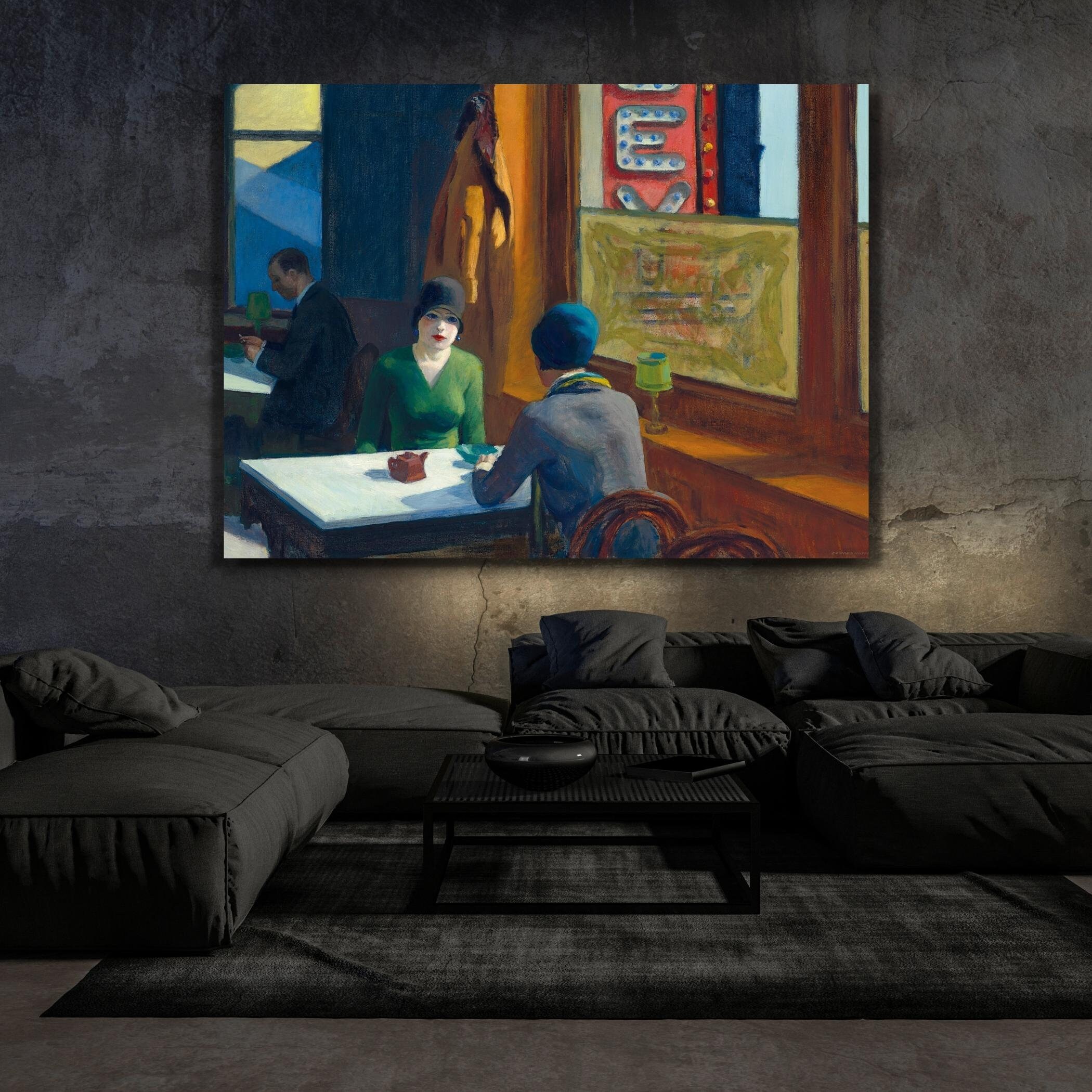 Edward Hopper Chop Suey 1929 Canvas Dark Academia Wall Art Vintage edward-hopper-chop-suey-1929-canvas-dark-academia-wall-art-vintage