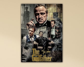 The Godfather Wall Decor Vito Carleone Wall Art The Godfather Poster Don Carleone Canvas Movie Wall Art Man Cave Decor Gift Godfather Print