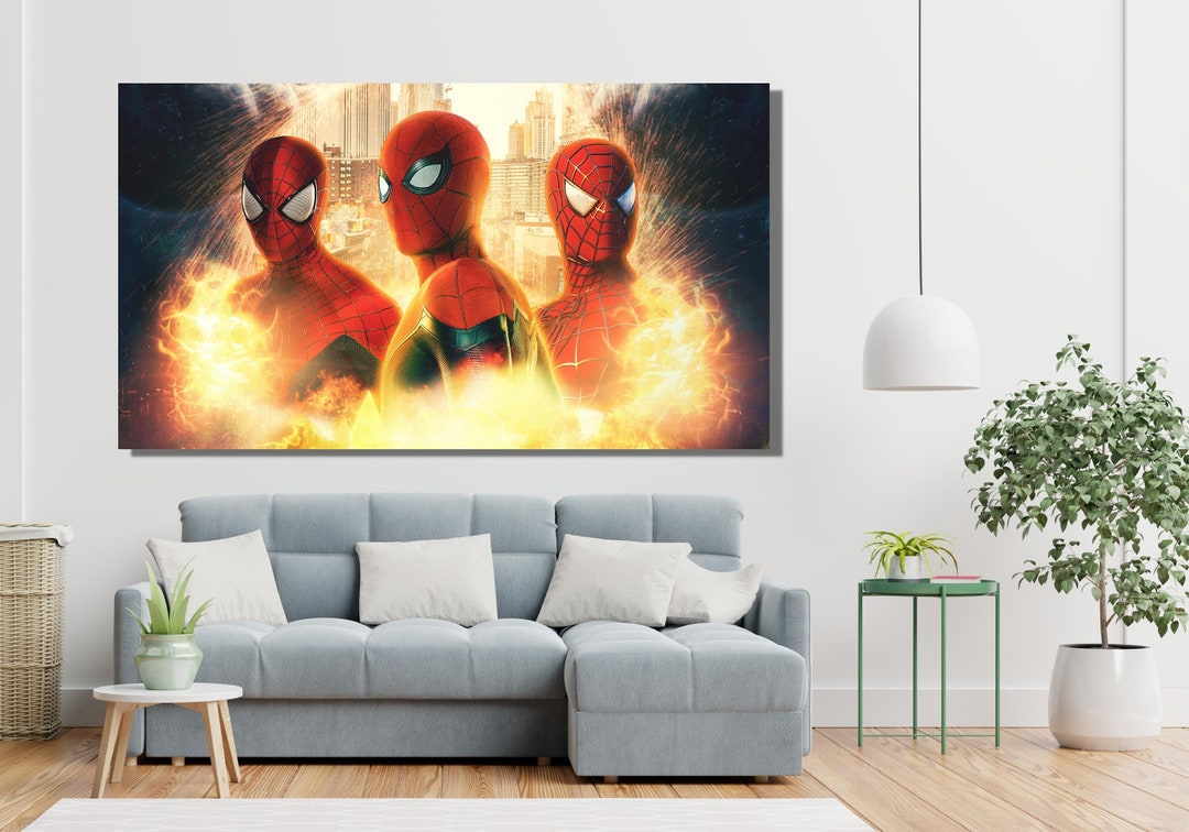 Spiderman Canvas Poster Art spiderman Canvas Print Etsy