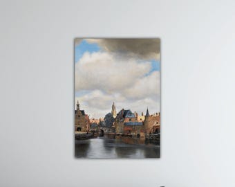 Johannes Vermeer Delft View Canvas Johannes Vermeer Wall Art Johannes Vermeer Poster Gift Home Wall Decor Vermeer Painting Vermeer Printing