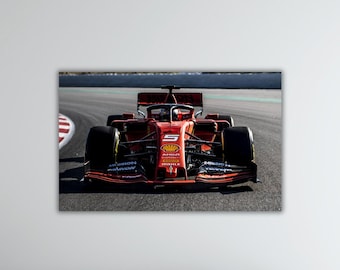 Sebastian Vettel Canvas Vettel F1 Man Cave Decoration Poster Formula One Wall Art F1 Grand Prix Ferrari Wall Decor Sebastian Vettel Printing
