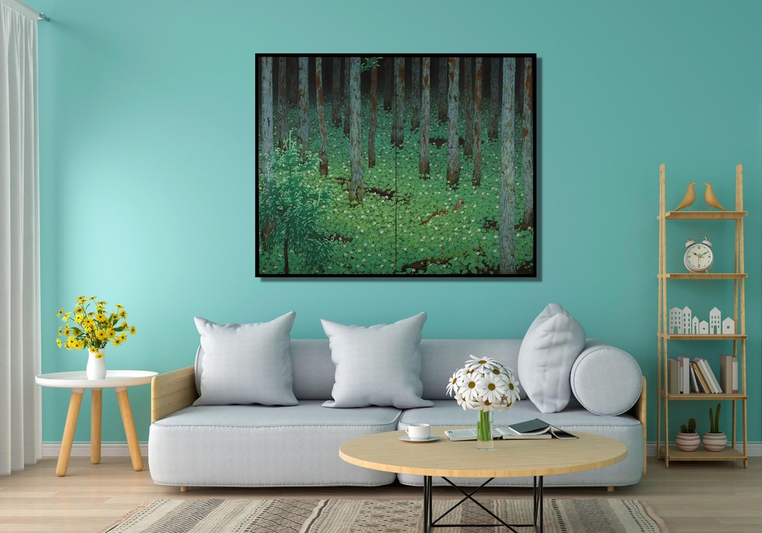 Katayama Bokuyo Forest 1928 Canvas Poster Art Katayama Etsy