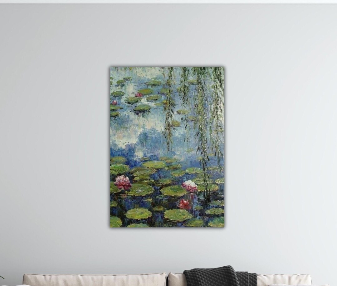 Claude Monet Water Lilies Canvas Claude Monet Poster Modern Wall Art ...