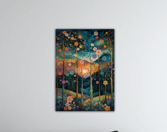 グスタフ・クリムト 夜景 月の風景 キャンバスアート クリムト 壁