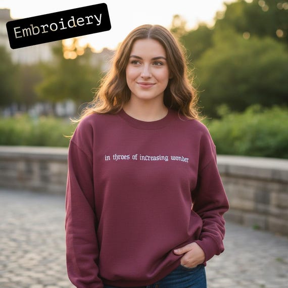 Moletom bordado personalizado: texto personalizado, estilo