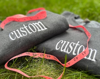 Custom Text Embroidered Sweatshirt -Embroidered Sweatshirt, Personalized Gift, Valentines Day Gift, Personalized Embroidered Sweatshirts