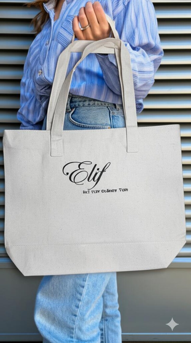 Custom Embroidered Canvas Tote Bag – Personalized Gift - Etsy