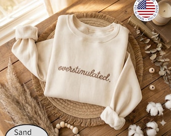 Custom Embroidered Sweatshirt, Personalized Text Logo Crewneck