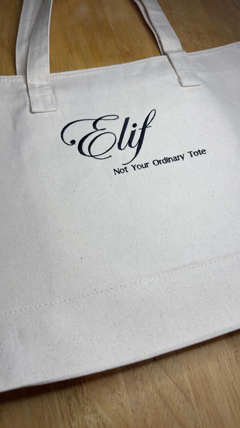Custom Embroidered Canvas Tote Bag – Personalized Gift - Etsy