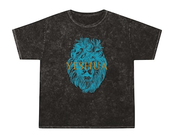 Jeshua Löwe von Jeschua Unisex Mineral Wash T-Shirt