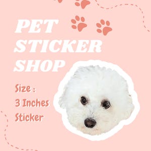 Pegatina personalizada para mascotas (3 pulgadas) - Envío gratuito en EE. UU. y Canadá