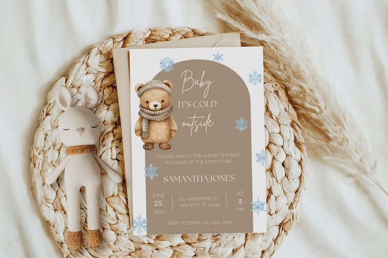 Baby It's Cold Outside Baby Shower, Winter Baby Shower Invitation