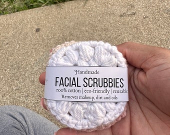 Crochet facial scrubbies