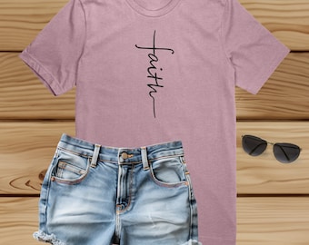 Faith Cross Graphic T-Shirt: Christian Inspirational Tee