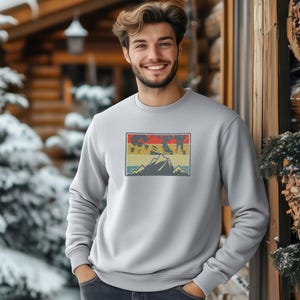 Snow Skiing Sweatshirt, Ski Gifts, Cozy Sweatshirt, Winter Sweatshirt, Gifts for Teen Boys, Mountain Sweatshirt, Gifts for Skiers, Ski Stuff