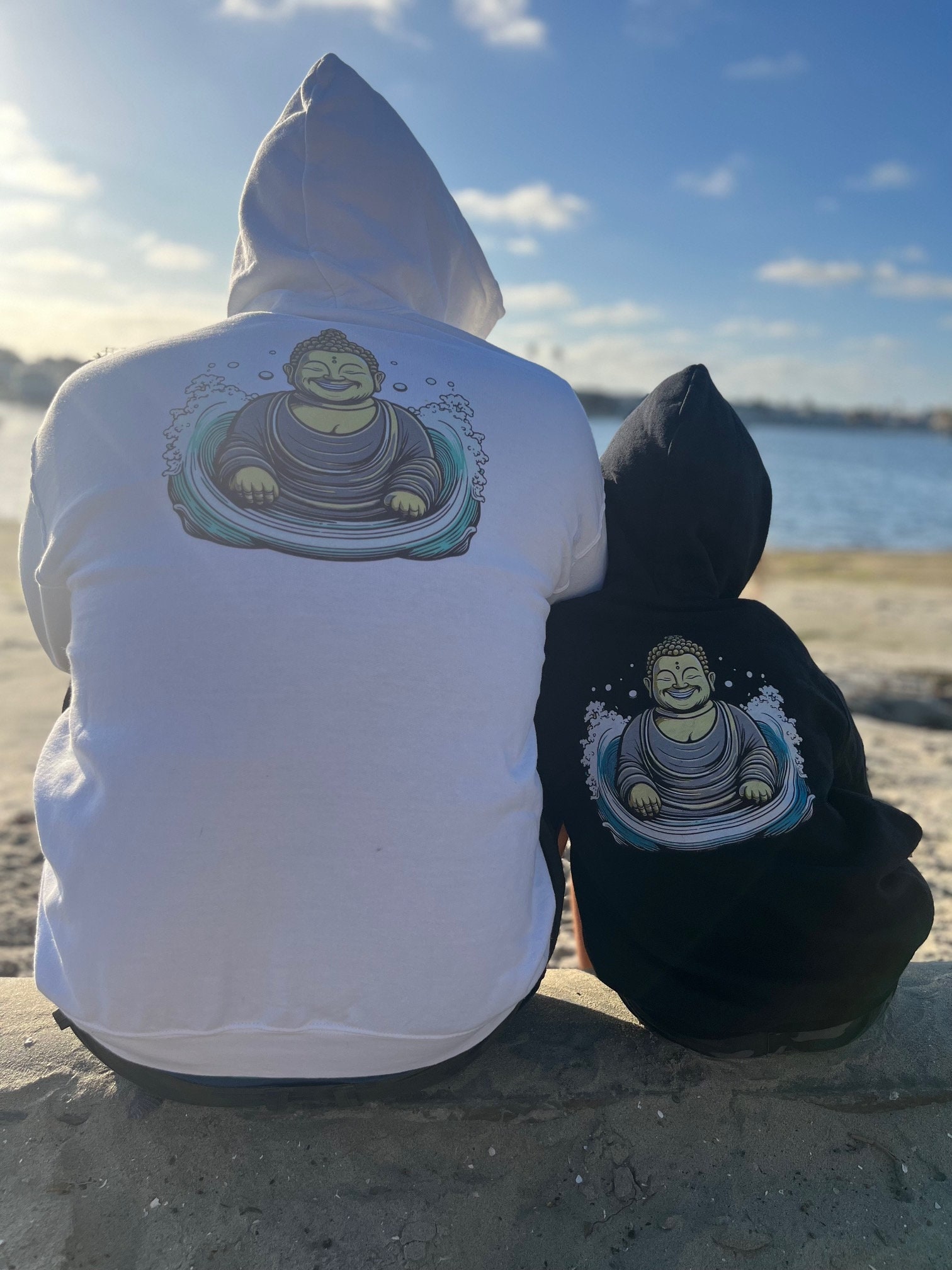 【YOUNGWALLJUNCTION】Water Buddha Hoodie Buddha on Water Hoodie Sweatshirt - Etsy