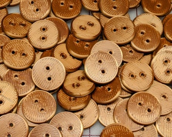 3D Printed Buttons - Copper Plastic 5/8", 3/4", 1", 100 Per