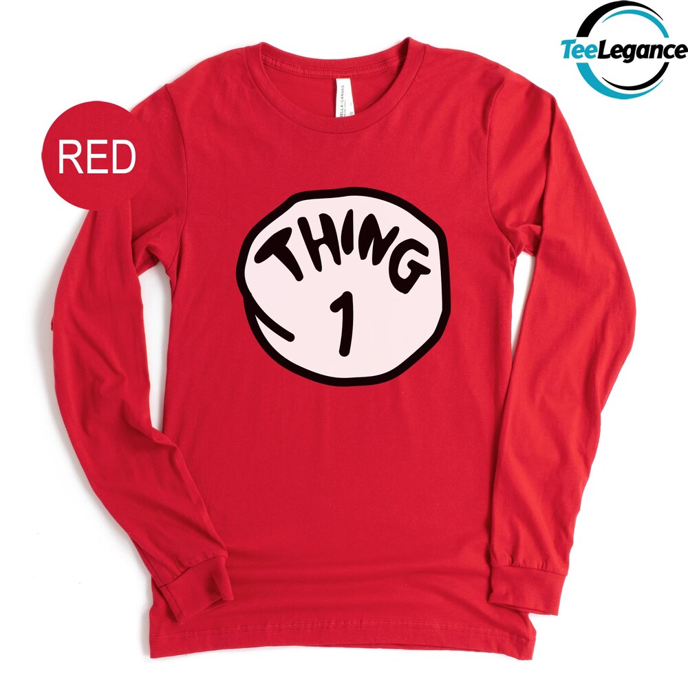 Thing 1 Thing 2 Long Sleeve, Custom Thing Long Sleeve, Custom Family Long Sleeve, Best Friend Long Sleeve, Custom Kids Long Sleeve Teebeepro Fashion