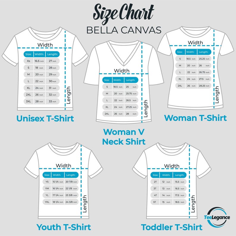 a women's t - shirt size chart with the measurements for each shirt