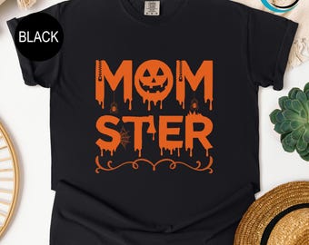 Comfort Colors Momster Shirt, Halloween Momster Shirt, Mom Halloween Shirt, Spooky Season Shirt,  Halloween Mom Shirt, Trick Or Treat Shirt