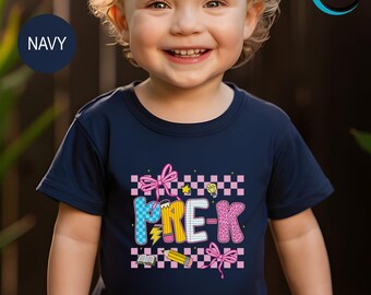 Pre-K Toddler Shirt, Back To School Shirt, Kindergarten First Day of School Shirt, 2nd Grade Kids Long Sleeve, Cute School Shirt