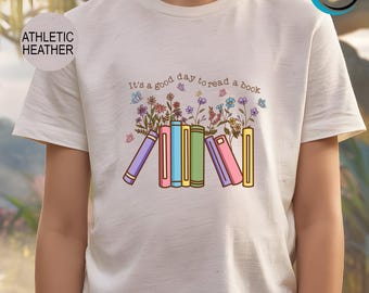 Back To School Shirt, It's A Good Day To Read A Book, Bookish Long Sleeve, Book Lover Youth Shirt, Book Kids Shirt