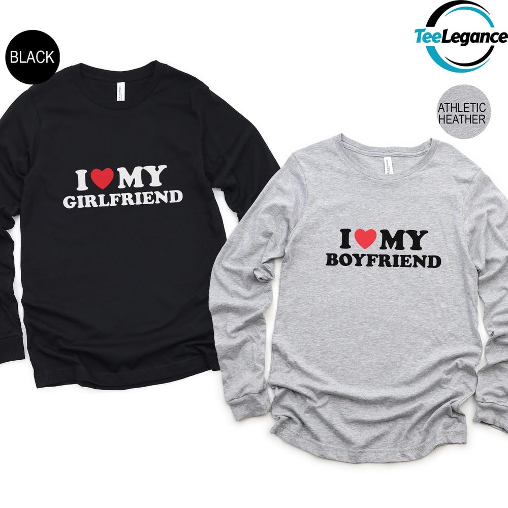 I Love My Girlfriend Long Sleeve, Valentines Couple Long Sleeve, I Love My Boyfriend Long Sleeve, Valentines Day Long Sleeve Livingtee