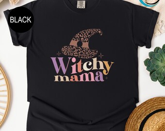 Comfort Colors Witchy Mama Shirt, Witches Shirt, Halloween Shirt, Witchy Mama Halloween Shirt, Witch Clothing, Halloween Mom Shirt
