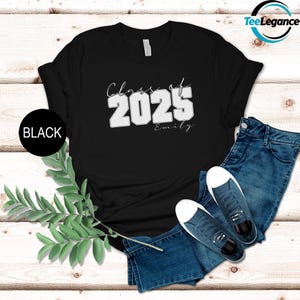 Custom Class Of 2025 T-Shirt, Graduate Shirt, Graduation Party Shirt, Cool Class Of 2025 Shirt, Custom Name Graduation Shirt, Senior Shirt