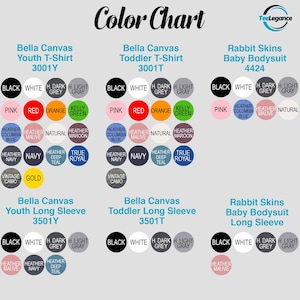 the color chart for a baby's clothing line