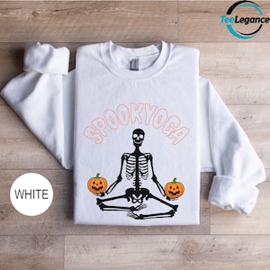 Skeleton Yoga Sweatshirt, Namaste Halloween Hoodie, Yoga Halloween Sweatshirt, Meditation Sweatshirt, Yoga Lover Hoodie, Halloween Sweater