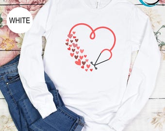 Nurse Long Sleeve, Nurse Appreciation Long Sleeve, Nurse Life Long Sleeve, Nursing Student Long Sleeve, Valentines Day Nurse Long Sleeve