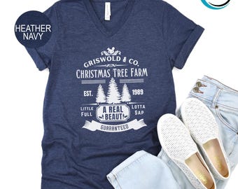 Griswold Co V-Neck Shirt, Christmas Tree Farm V-Neck Shirt, Family Christmas V-Neck, Christmas V-Neck Shirt, Family Vacation Match