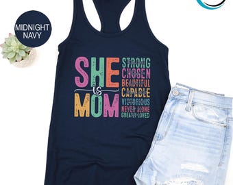Mothers Day Women Tank Top, She is Mom Tank Top, Strong Mom Tank Top, Mom Life Tank Top, Best Mom Ever Tank Top, Tank Top Gift For Mama