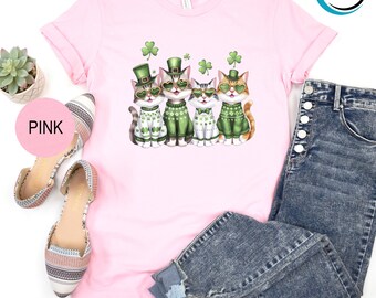 Cute Cat Easter Shirt, Cat Lover St Patrick Shirt, Cat Irish Shirt, Cat Shamrocks Shirt, Cat Lover Shirt, Cat Owner Shirt