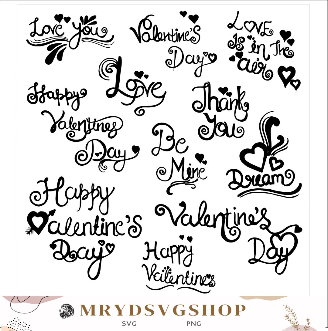 Happy Valentines Day SVG, I Love You Svg, Thank You, Valentines Day Svg ...