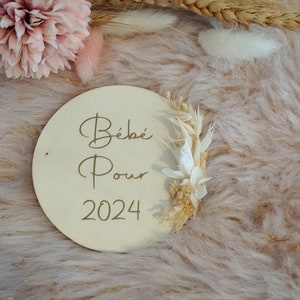 Grossesse fleurs séchées annonce bébé