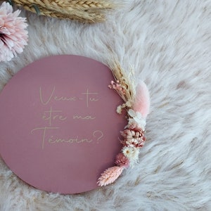 Witness requests dried flowers - wedding witness request announcement